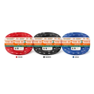 CONDUCTOR ELECTRICO 750V PVC 12AWG ROJO THW-90 + PLUS