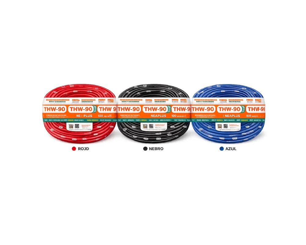 CONDUCTOR ELECTRICO 750V PVC 12AWG ROJO THW-90 + PLUS